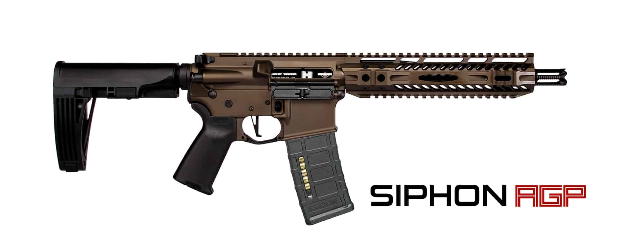 9.2" Siphon Barrel Pistol Dirty Bronze With GPX 9" Rail System